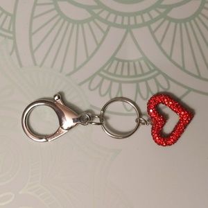 Red Heart keychain/bag charm